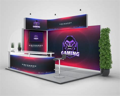 An Exhibition Stand With A Gaming Logo On It