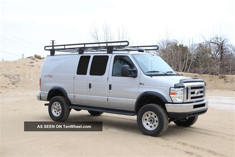 The line was introduced in 1961 as a compact van and its descendants are still produced today. Quigley 2012 Ford E - 350 Duty 4x4 Cargo Van