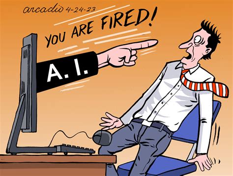 Ai Vs Human Worker You Are Fired Toons Mag