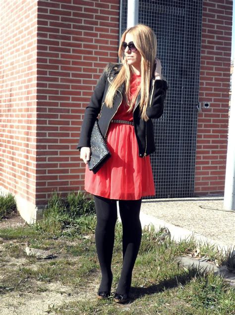 Red Lace Fashion Tights