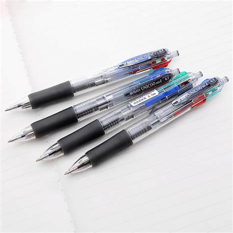 Mandg 4 Colors 07mm Push Type Ballpoint Pen Blackredbluegreen