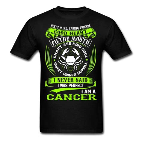 This sign is willing to do anything to please others and will always go the extra mile to be helpful.for them, the people around them; Cancer Zodiac Signs Funny Quote Never Perfect Men's T ...