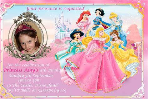 Free Disney Princess Invitation Disney Princess Invitations Princess