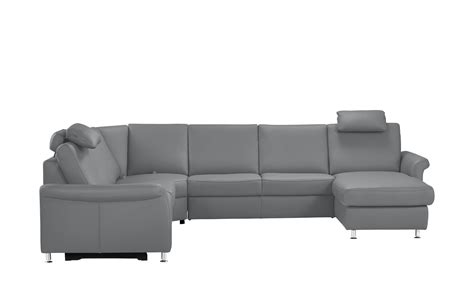 Gebraucht dunkelbraunes sofa, guter zustand. meinSofa Leder-Wohnlandschaft grau - Leder Joris ...