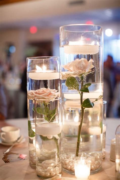 Floating Candle Flower Wedding Centerpiece Ideas R R