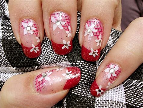 French Flowers Japanese Nail Art Accent Nails Flower Nails Stylin