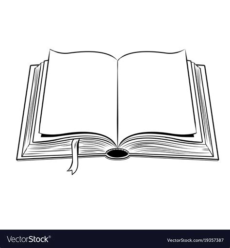 Open Book Coloring Royalty Free Vector Image Vectorstock