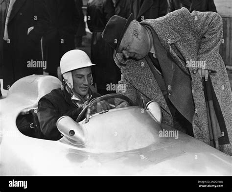 Alfred Neubauer Right Coach Of The Mercedes Racing Team Shows English