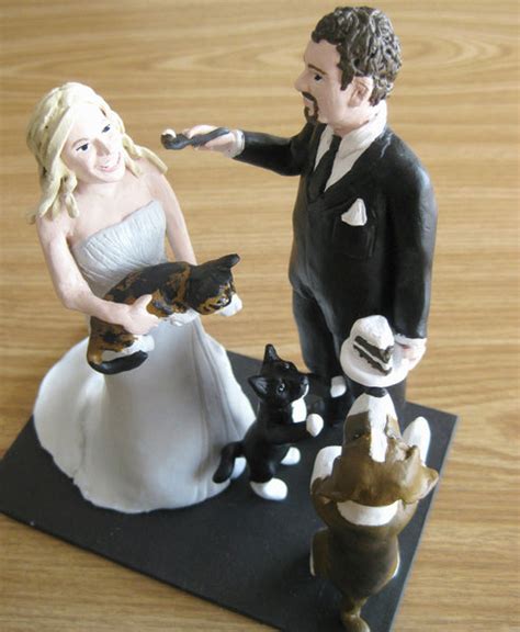 Humourous Funny Realistic Wedding Cake Toppers Thatlittlenook