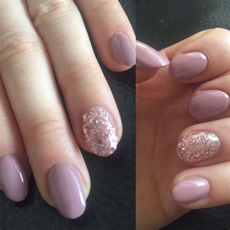 Dusky pink and glitter oval acrylic nails (With images ... 2020 popular 1 trends in beauty & health with hot pink full false nails and 1.