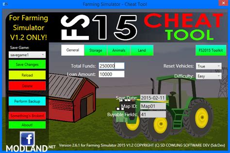 Aug 10, 2020 … wellcome to our farming simulator 17 money cheat, where will provide you the steps to become … videogames, guides, cheats and codes. FS2015 Cheat Tool v 2.6.1 For FS 2015 v 1.2 mod for ...
