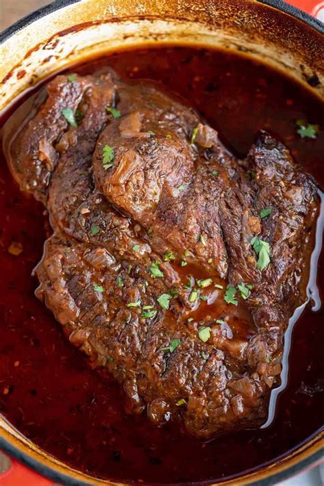 Once the time is up let the pot sit undisturbed for 15 minutes. Red Wine Pot Roast - Dinner, then Dessert | Beef recipes ...