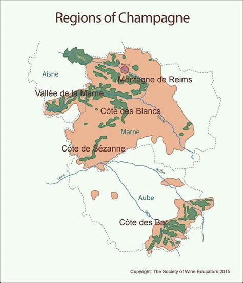 Regions Of Champagne Wine Map French Wine Regions Wine Region