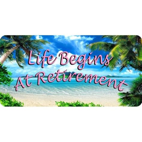 Life Begins At Retirement 3 Photo License Plate Ebay