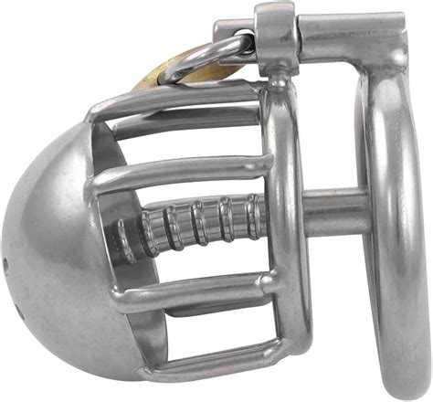 SEE X Chastity Cage With Forced Dilator Stainless Steel For Men With