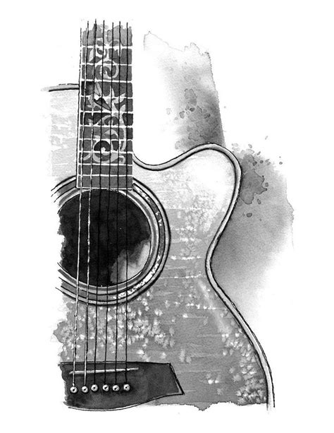 Acoustic Guitar Guitar Drawing Pencil Drawing Tutorials Guitar