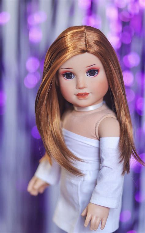 custom american girl doll goty 2019 blaire wilson gave this babe a new wig plus brown eyes and