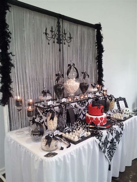 Check out our red and white bar selection for the very best in unique or custom, handmade pieces from our shops. Black And White with a touch of red lolly buffet Birthday ...