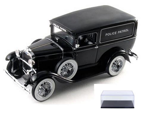 Diecast Car And Display Case Package 1931 Ford Panel Police Patrol Car