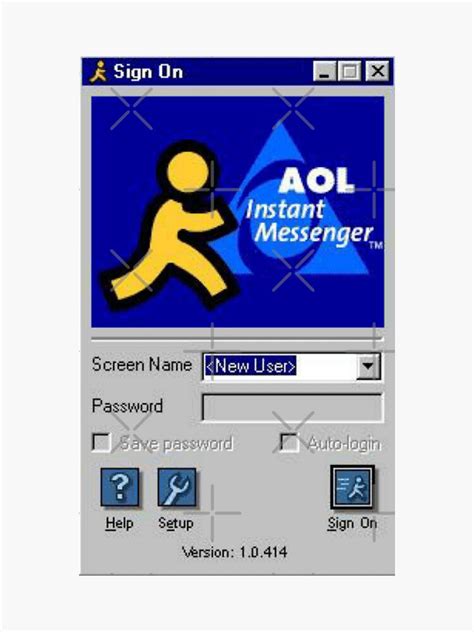 Aim Aol Instant Messenger Sticker Sticker For Sale By Carrieaf