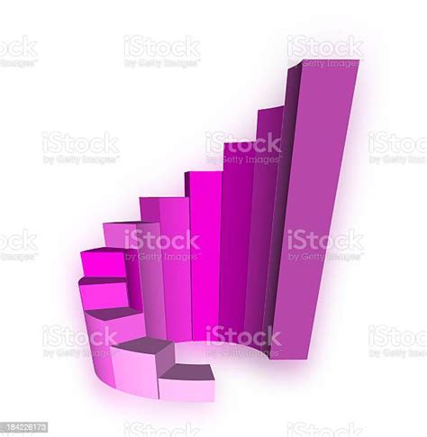 3d Growth Bar Graph On White Stock Illustration Download Image Now