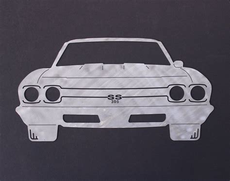 1969 Chevrolet Chevelle Ss Silhouette Wall Decor Wall Muscle