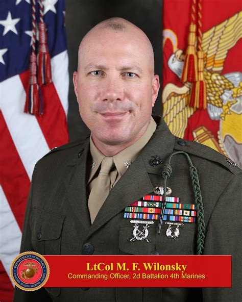 Lieutenant Colonel Mike Wilonsky 1st Marine Division Biography