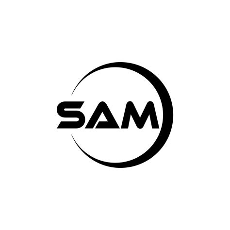 Sam Letter Logo Design In Illustration Vector Logo Calligraphy