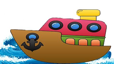 Colorful Art Ship Easy Learn Colors For Babies With Toy Ship Kids