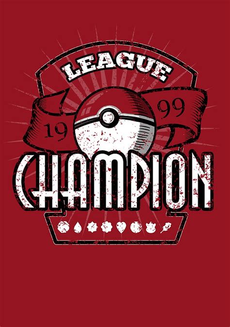 Pokemon League Champion Posters By Sponzar Redbubble