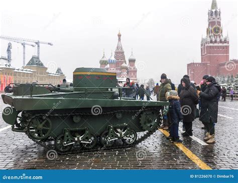 Moscow Russia November 7 2016 Military Vehicles And Soldier