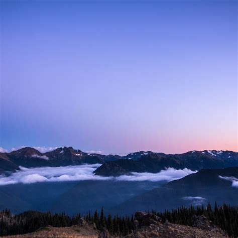 Olympic National Park Wallpaper 4k Sunset Blue Mountains Washington
