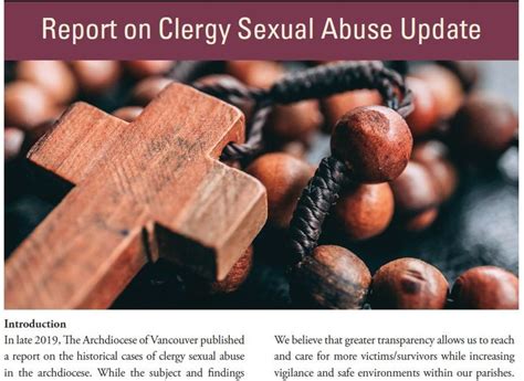 Vancouver Archdiocese Updates Progress On Sexual Abuse Cases Bc
