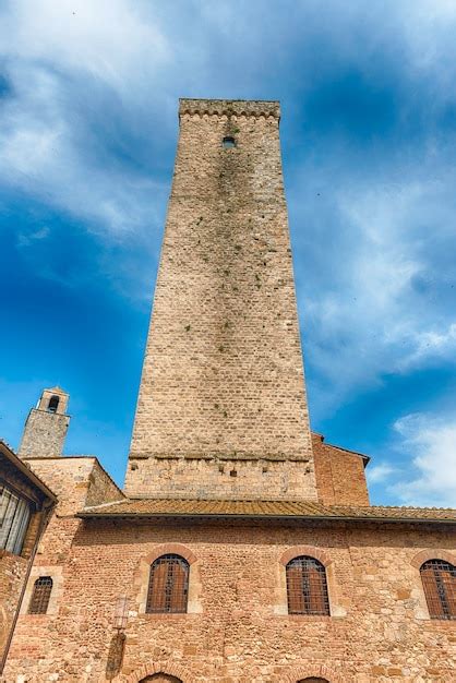 premium photo view of torre grossa the tallest medieval tower and one of the main attractions