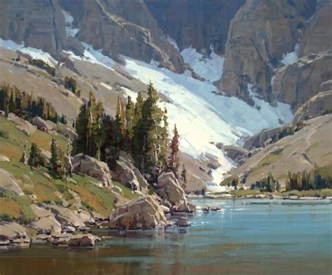 Temple Lake Scott L Christensen Mountain Landscape Painting