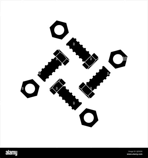 Nut And Bolt Icon Hex Nut Vector Art Illustration Stock Vector Image
