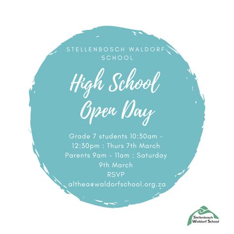 High School Open Day 2019 Stellenbosch Waldorf School