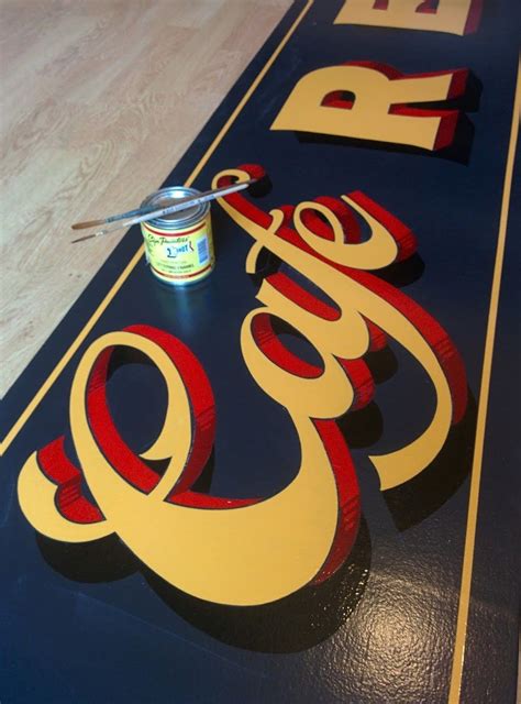 Cafe Revival Traditional Signwriting Painted Letters Hand Painted