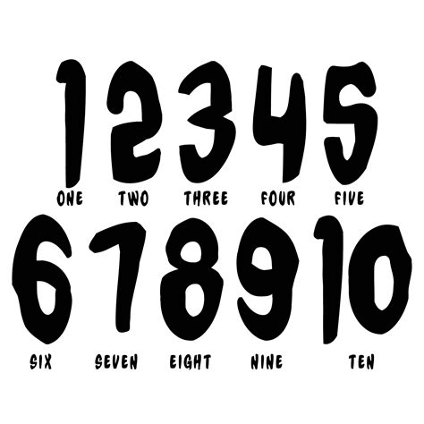 Colored Printable Numbers 1 10 1 10 Printable Numbers