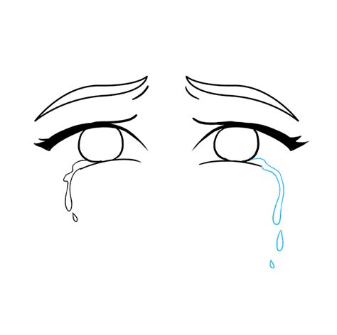 How To Draw Crying Eyes Png Black And White Crying Eyes Drawing