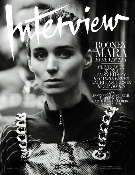 Rooney Mara In Interview Magazine November 2015 By Peter Lindbergh