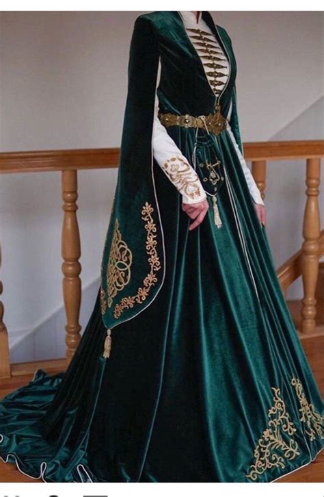 National Circassian Costume For Woman Royal Dresses Fairytale Dress