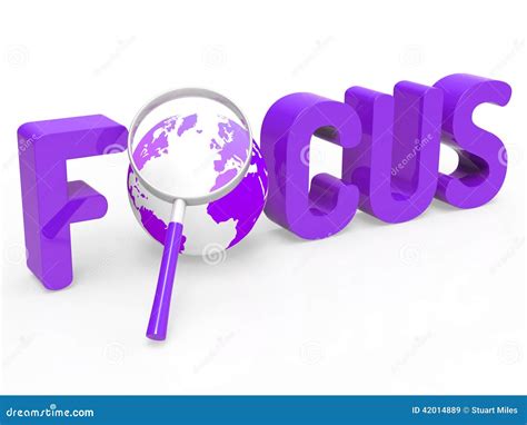 Magnifier Focused Glass Concept With Red Blurry Focus Sign 3d