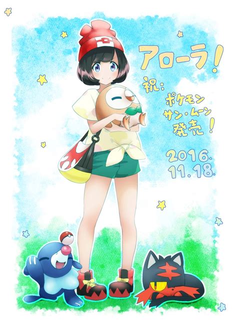 Selene Rowlet Popplio And Litten Pokemon And 2 More Drawn By