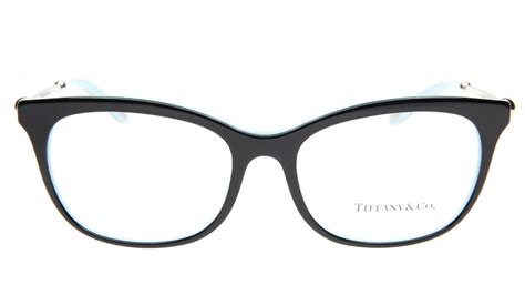 New Tiffany And Co Tf 2157 8055 Black On Blue Eyeglasses 52 16 140 B40mm