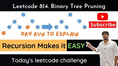 Leetcode 814 Binary Tree Pruning Hindi Dry Run Youtube