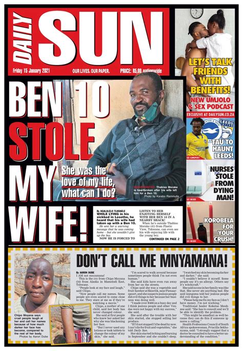 Daily Sun January 15 2021 Newspaper Get Your Digital Subscription