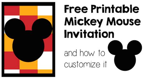Mickey Mouse Invitation And How To Customize It Paper Trail Design