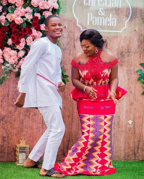 Clipkulture Ghanaian Couple In Traditional Engagement Outfits