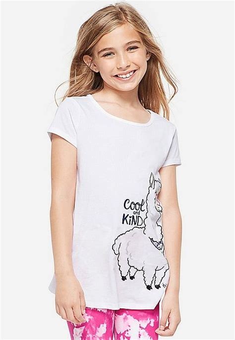 Keyhole Back Graphic Tee Justice Girls Fashion Tops Tween Fashion